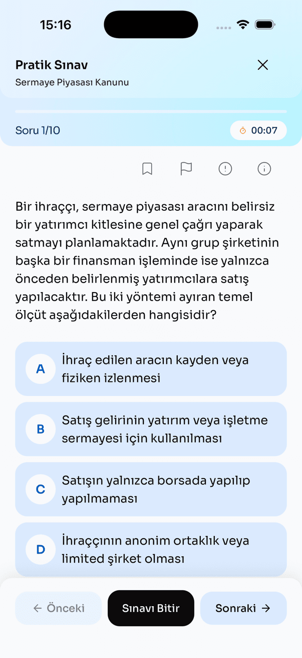 benzersor mobil uygulama aktif soru çözme ekranı