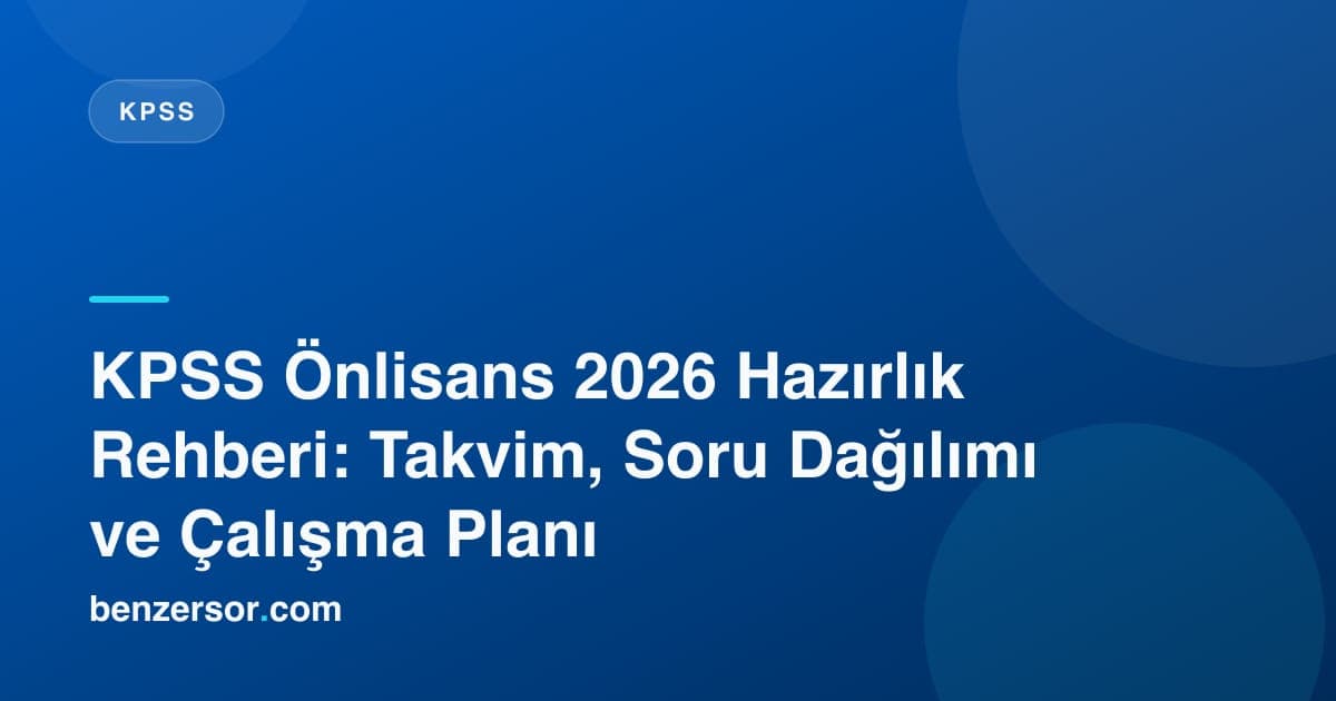 Ders kitapları ve takvimle sınav planı yapan önlisans mezunu aday