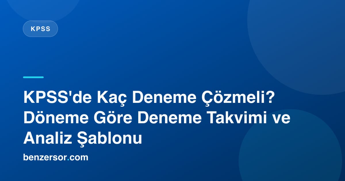 Takvim üzerinde deneme sınavı planı işaretleyen aday